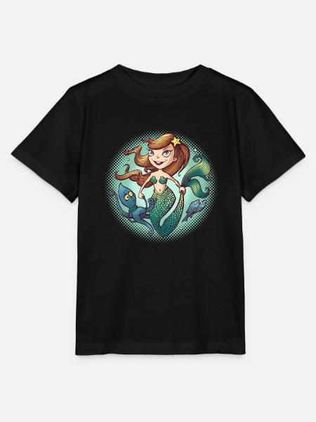 Meerjungfrau - Stanley/Stella Kinder T-Shirt MINI CREATOR  - Schwarz
