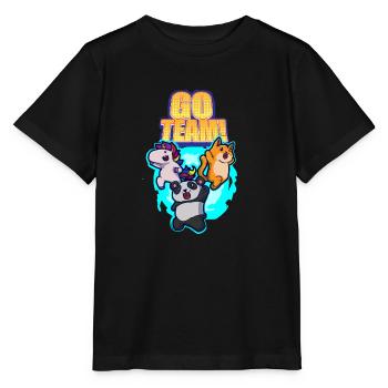 Licorne Panda Chat Motivation Portail - T-shirt bio MINI CREATOR Stanley/Stella Enfant - noir - Devant - Mikhail (115cm)
