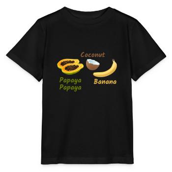 Papaya Coconut Banana Banana Coconut - Stanley/Stella MINI CREATOR Kids’ T-Shirt - black - Front - Mikhail (115cm)