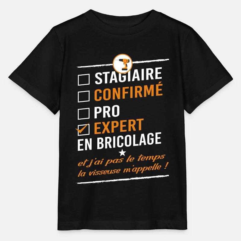 Bricolage - T-shirt bio MINI CREATOR Stanley/Stella Enfant - noir