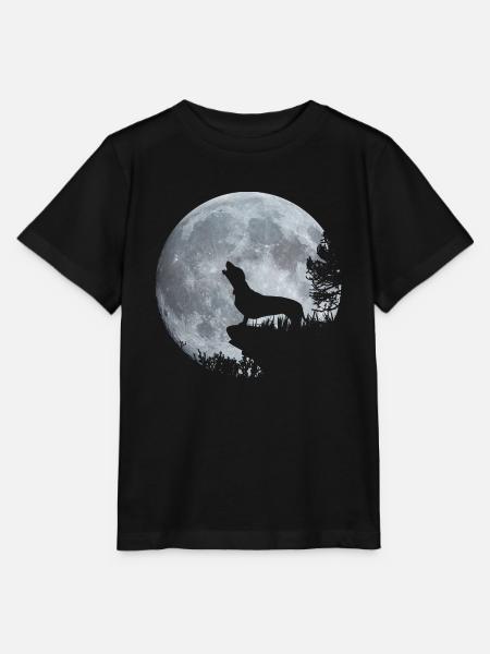 Dackel Mond - Stanley/Stella Kinder T-Shirt MINI CREATOR - Schwarz