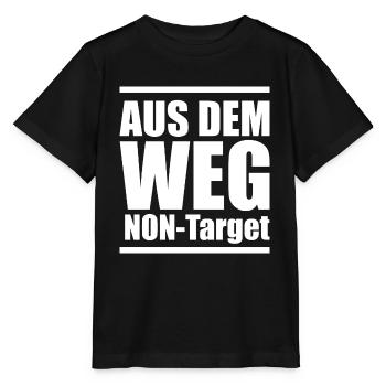 Aus dem Weg NON-TARGET! - Stanley/Stella Kinder T-Shirt MINI CREATOR  - Schwarz - Vorne - Mikhail (115cm)