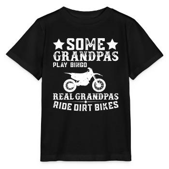 Einige Opas Spielen Bingo Mein Opa Ride Dirt Bikes - Stanley/Stella Kinder T-Shirt MINI CREATOR  - Schwarz - Vorne - Mikhail (115cm)