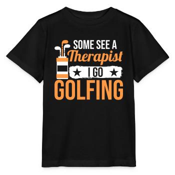 Manche Suchen Einen Therapeuten Ich Gehe Golfen - Stanley/Stella Kinder T-Shirt MINI CREATOR  - Schwarz - Vorne - Mikhail (115cm)