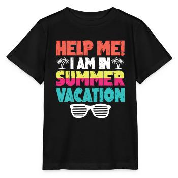 Hilf Mir Ich Bin In Den Sommerferien - Stanley/Stella Kinder T-Shirt MINI CREATOR  - Schwarz - Vorne - Mikhail (115cm)