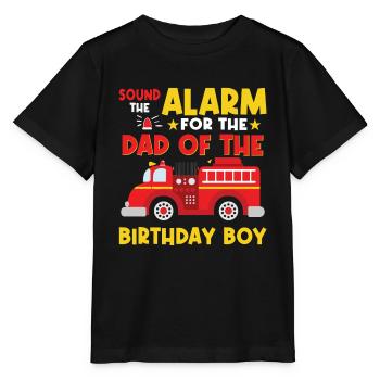 Alarme pour le père du garçon d’anniversaire - T-shirt bio MINI CREATOR Stanley/Stella Enfant - noir - Devant - Mikhail (115cm)