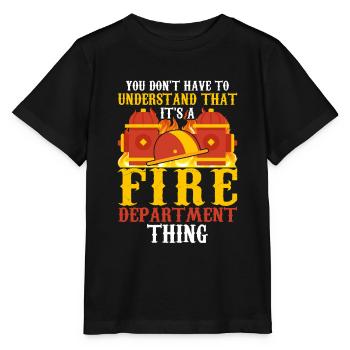 Vous n’avez pas à comprendre cela - Firefighter - T-shirt bio MINI CREATOR Stanley/Stella Enfant - noir - Devant - Mikhail (115cm)