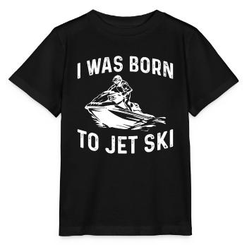 Je suis né pour être un jet ski - jet skieur - T-shirt bio MINI CREATOR Stanley/Stella Enfant - noir - Devant - Mikhail (115cm)