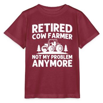 Retired cow breeders are no longer my problem - Stanley/Stella MINI CREATOR Kids’ T-Shirt - burgundy - Front - Kain (125cm)