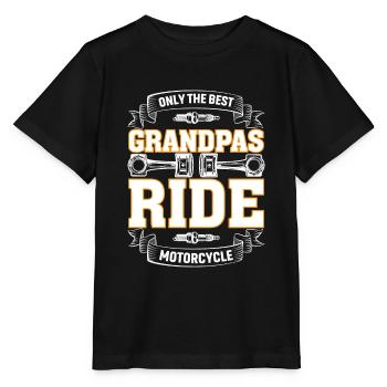 Nur Die Besten Großväter Fahren Motorrad - Stanley/Stella Kinder T-Shirt MINI CREATOR  - Schwarz - Vorne - Mikhail (115cm)