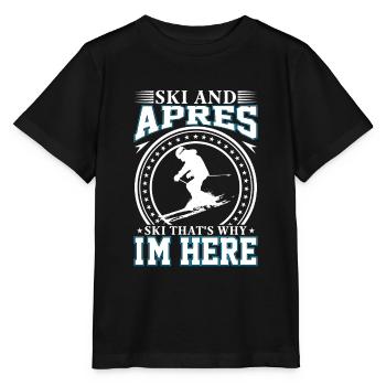 Ski et après-ski, c’est pour ça que je suis ici - T-shirt bio MINI CREATOR Stanley/Stella Enfant - noir - Devant - Mikhail (115cm)