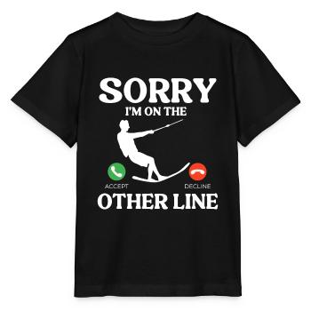 Entschuldigung Ich Bin Auf Der Anderen Leitung - Stanley/Stella Kinder T-Shirt MINI CREATOR  - Schwarz - Vorne - Mikhail (115cm)