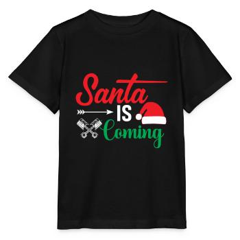Der Weihnachtsmann Kommt - Stanley/Stella Kinder T-Shirt MINI CREATOR  - Schwarz - Vorne - Mikhail (115cm)