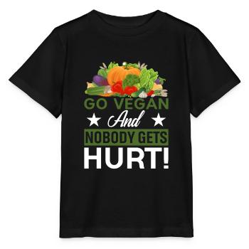 Werde Veganer Und Niemand Wird Verletzt! - Stanley/Stella Kinder T-Shirt MINI CREATOR  - Schwarz - Vorne - Mikhail (115cm)