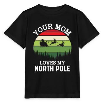 Deine Mama liebt meinen Nordpol - Stanley/Stella Kinder T-Shirt MINI CREATOR  - Schwarz - Vorne - Mikhail (115cm)