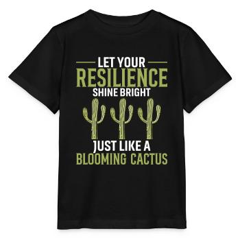 Laissez votre résilience briller de mille feux, comme un bloo - T-shirt bio MINI CREATOR Stanley/Stella Enfant - noir - Devant - Mikhail (115cm)