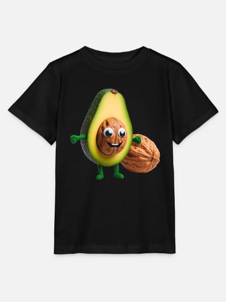 Avocado mit Walnusskern - Stanley/Stella Kinder T-Shirt MINI CREATOR  - Schwarz