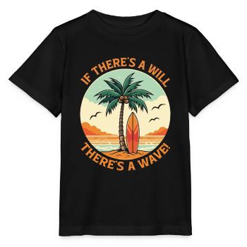 S’il y a une volonté, il y a une vague ! - T-shirt bio MINI CREATOR Stanley/Stella Enfant - noir - Devant - Mikhail (115cm)