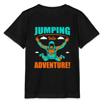 Stürze dich ins Abenteuer! - Stanley/Stella Kinder T-Shirt MINI CREATOR  - Schwarz - Vorne - Mikhail (115cm)