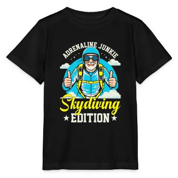 Adrenaline junkie: skydiving edition - Stanley/Stella MINI CREATOR Kids’ T-Shirt - black - Front - Mikhail (115cm)
