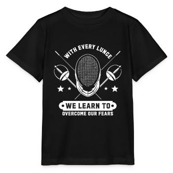 À chaque fente, nous apprenons à surmonter nos peurs. - T-shirt bio MINI CREATOR Stanley/Stella Enfant - noir - Devant - Mikhail (115cm)