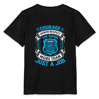Mut, Ehre, Respekt: Das Abzeichen bedeutet mehr als - Stanley/Stella Kinder T-Shirt MINI CREATOR  - Schwarz - Vorne - Mikhail (115cm)