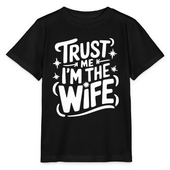 Frau Ehefrau Partnerin Familie Verheiratet - Stanley/Stella Kinder T-Shirt MINI CREATOR  - Schwarz - Vorne - Mikhail (115cm)