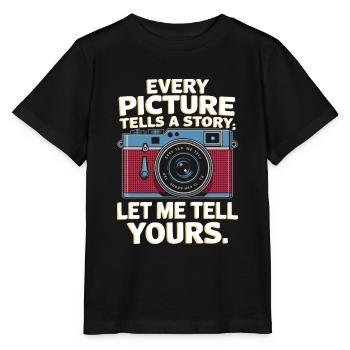 Chaque image raconte une histoire ; Laissez-moi vous raconter la vôtre. - T-shirt bio MINI CREATOR Stanley/Stella Enfant - noir - Devant - Mikhail (115cm)