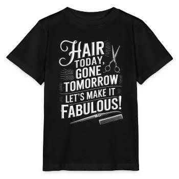 Des cheveux aujourd’hui, disparus demain – rendons-les fabuleux - T-shirt bio MINI CREATOR Stanley/Stella Enfant - noir - Devant - Mikhail (115cm)