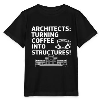 Architectes : le café en structures ! - T-shirt bio MINI CREATOR Stanley/Stella Enfant - noir - Devant - Mikhail (115cm)