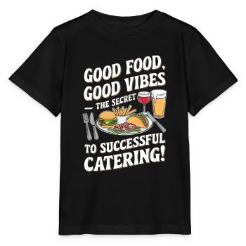 Good food – the secret to successful - Stanley/Stella MINI CREATOR Kids’ T-Shirt - black - Front - Mikhail (115cm)