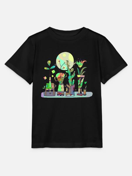 Pflanzen, Blumen - Stanley/Stella Kinder T-Shirt MINI CREATOR - Schwarz