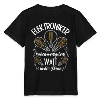 Les électroniciens ont au moins des watts dans la tête - T-shirt bio MINI CREATOR Stanley/Stella Enfant - noir - Devant - Mikhail (115cm)