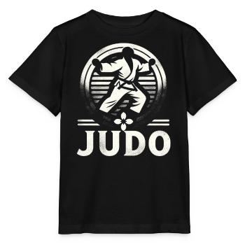 Kampfemblem der Judo-Meisterschaft - Stanley/Stella Kinder T-Shirt MINI CREATOR  - Schwarz - Vorne - Mikhail (115cm)
