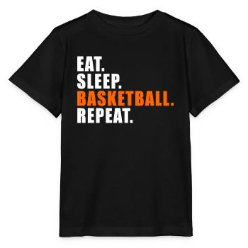 EAT SLEEP BASKETBALL REPEAT GIFT STREETBALL - Stanley/Stella MINI CREATOR Kids’ T-Shirt - black - Front - Mikhail (115cm)