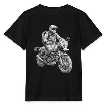 Adventurbike motorcyclists ! Adventure & Travel - Stanley/Stella MINI CREATOR Kids’ T-Shirt - black - Front - Mikhail (115cm)