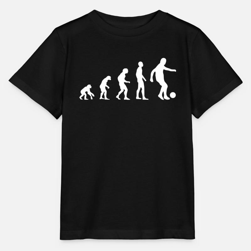 Fussball Evolution | Fußball - Stanley/Stella Kinder T-Shirt MINI CREATOR  - Schwarz