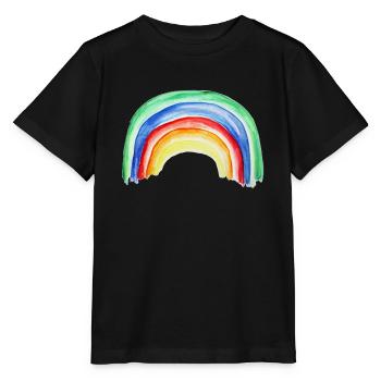 rainbow regenbogen - Stanley/Stella Kinder T-Shirt MINI CREATOR  - Schwarz - Vorne - Mikhail (115cm)