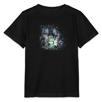 Elektrische Gitarre - Stanley/Stella Kinder T-Shirt MINI CREATOR  - Schwarz - Vorne - Mikhail (115cm)