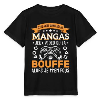 Mangas Jeux Video Bouffe Cadeau Humour - T-shirt bio MINI CREATOR Stanley/Stella Enfant - noir - Devant - Mikhail (115cm)