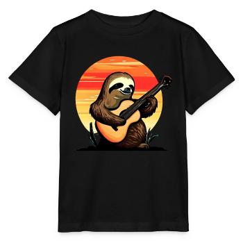 Musikalisches Faultier - Stanley/Stella Kinder T-Shirt MINI CREATOR  - Schwarz - Vorne - Mikhail (115cm)