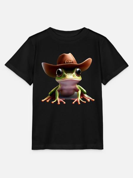 Cowboy Grenouille - T-shirt bio MINI CREATOR Stanley/Stella Enfant - noir