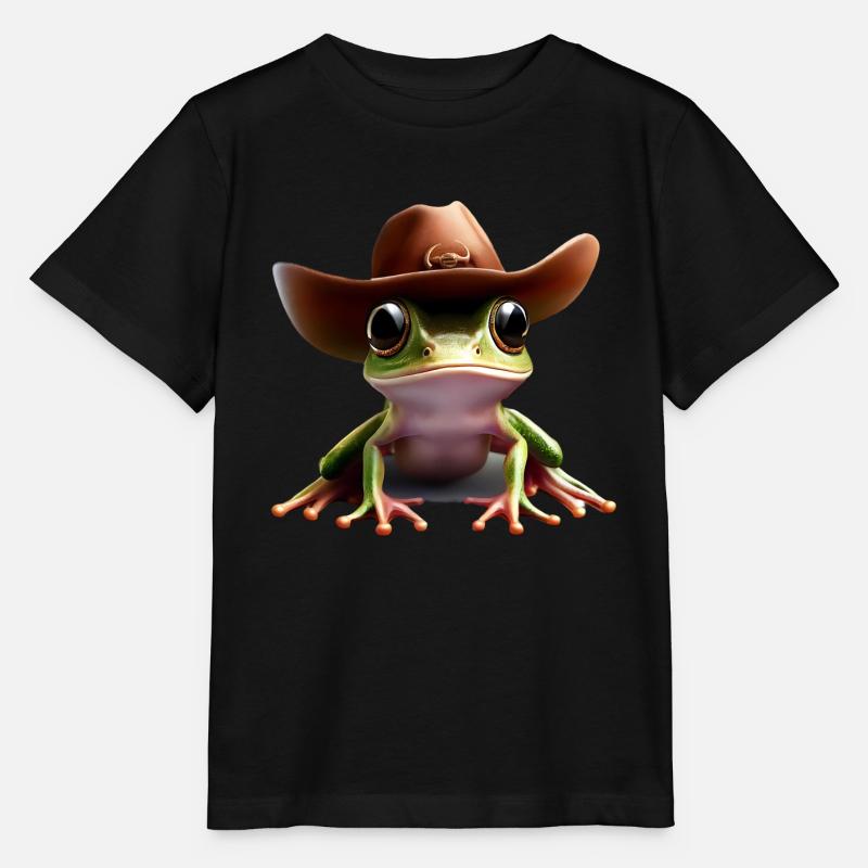 Cowboy Grenouille - T-shirt bio MINI CREATOR Stanley/Stella Enfant - noir