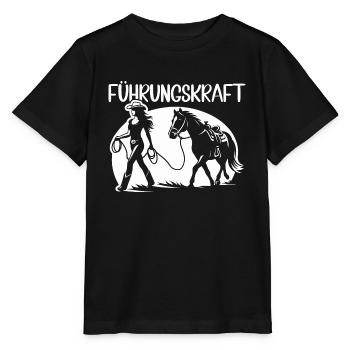 Führungskraft Pferd Reiten Geschenkidee Lustig - Stanley/Stella Kinder T-Shirt MINI CREATOR  - Schwarz - Vorne - Mikhail (115cm)