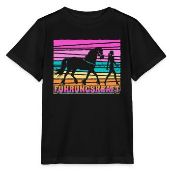 Führungskraft Pferd Reiten Geschenkidee Pferde - Stanley/Stella Kinder T-Shirt MINI CREATOR  - Schwarz - Vorne - Mikhail (115cm)