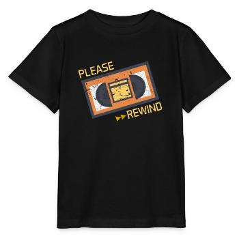 Drôle VHS VCR Vintage des années 90 des années 80 chemise cadeau - T-shirt bio MINI CREATOR Stanley/Stella Enfant - noir - Devant - Mikhail (115cm)