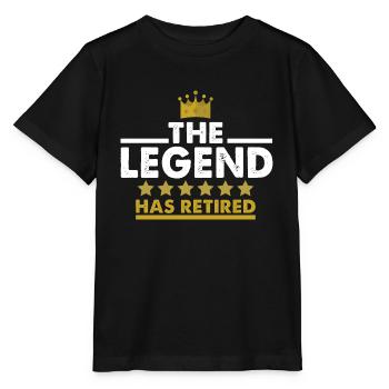 La légende a retraité pension locataire cadeau - T-shirt bio MINI CREATOR Stanley/Stella Enfant - noir - Devant - Mikhail (115cm)
