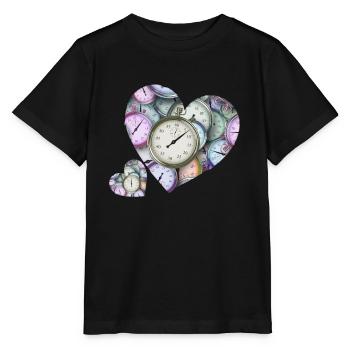 Herzen aus Uhren - Stanley/Stella Kinder T-Shirt MINI CREATOR  - Schwarz - Vorne - Mikhail (115cm)