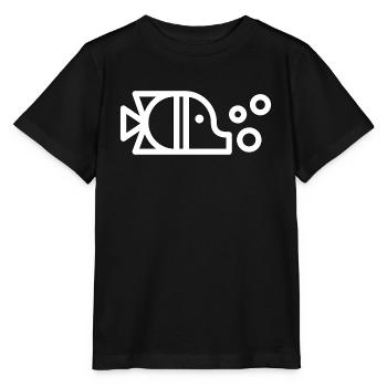 Fisch Tier Wasser Comic Geschenk Idee Lebewesen - Stanley/Stella Kinder T-Shirt MINI CREATOR  - Schwarz - Vorne - Mikhail (115cm)