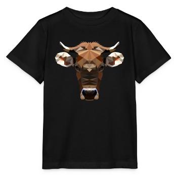 Polygone de vache - T-shirt bio MINI CREATOR Stanley/Stella Enfant - noir - Devant - Mikhail (115cm)